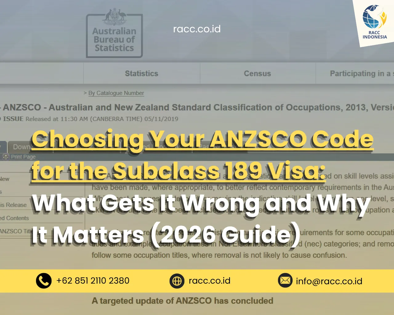 Choosing Your ANZSCO Code for the Subclass 189 Visa What Gets It Wrong and Why It Matters (2026 Guide)