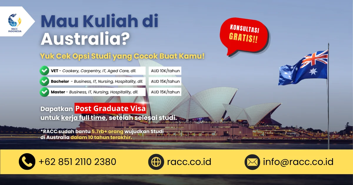Mau Kuliah di Australia? Cek opsi jalur yang paling tepat buat kamu!